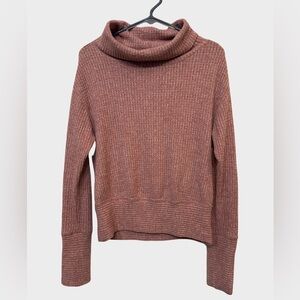 Saturday/Sunday Anthropologie Whistler Waffle Pullover Pink Mauve XS